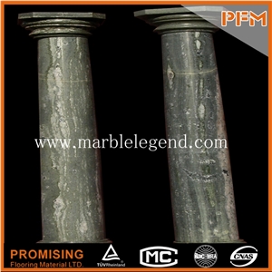 Green Marble Roman Decorative Columns for Gates,Hollow Marble Column