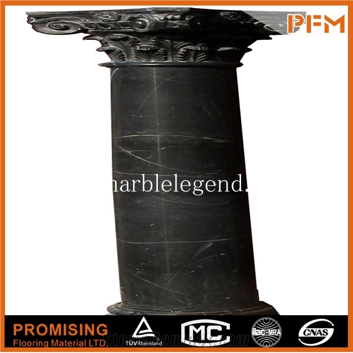 Green Marble Roman Decorative Columns for Gates,Hollow Marble Column