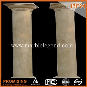 Green Marble Roman Decorative Columns for Gates,Hollow Marble Column