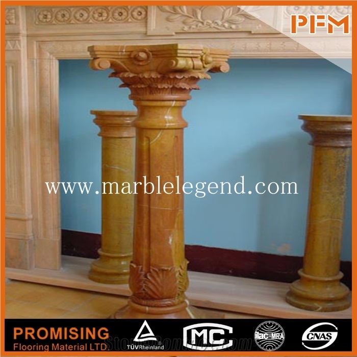 Hight Quality Brown Marble Columns for Sale,Roman Marble Column