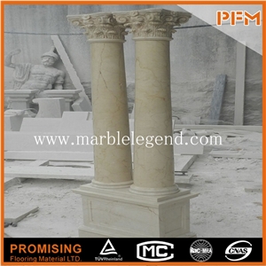 Hot Sale Black Marble Greek Columns,Natural Stone Column