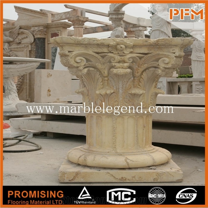 Large Yellow Marble Roman Column,Factory Direct Sales All Kinds Of Marble Columns