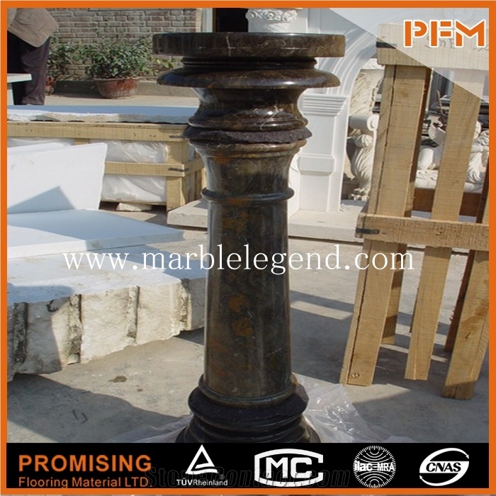 Red Marble Indoor Decorative Columns for Sale,Natural Stone Column Decorative Marble Roman Columns