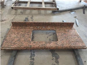 Giallo Fiorto, Red Granite Bath Tops