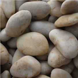 Natural White Pebble Stone Polished
