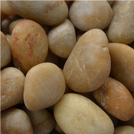 Natural Yellow Pebble Stone Polished