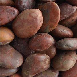 Natural Yellow Striped Pebble Stone Polished