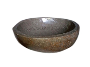 All Polish Grey Colour River Stone Sinks and Basins