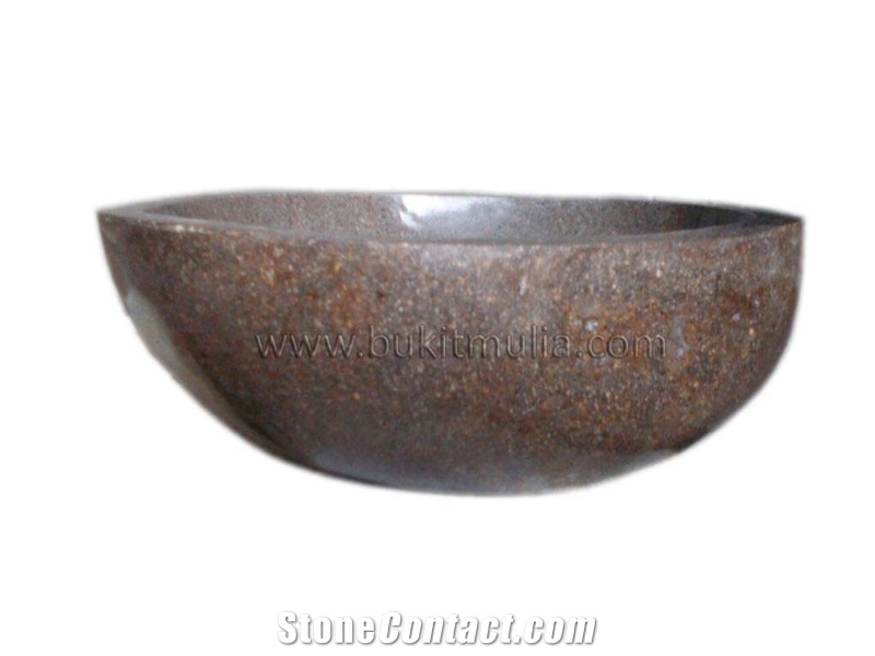 All Polish Grey Colour River Stone Sinks and Basins