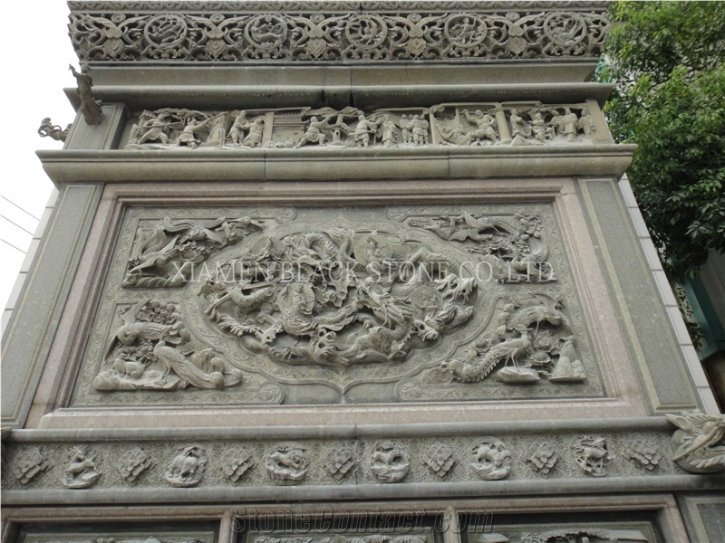 Blue Granite Engravings,Embossments,Reliefs,Wall Reliefs,Shadow,Laser Engravings