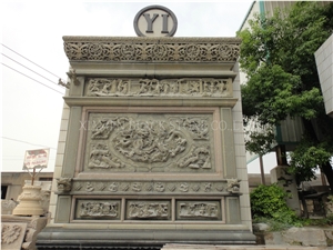 Blue Granite Engravings,Embossments,Reliefs,Wall Reliefs,Shadow,Laser Engravings