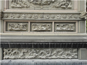 Blue Granite Engravings,Embossments,Reliefs,Wall Reliefs,Shadow,Laser Engravings