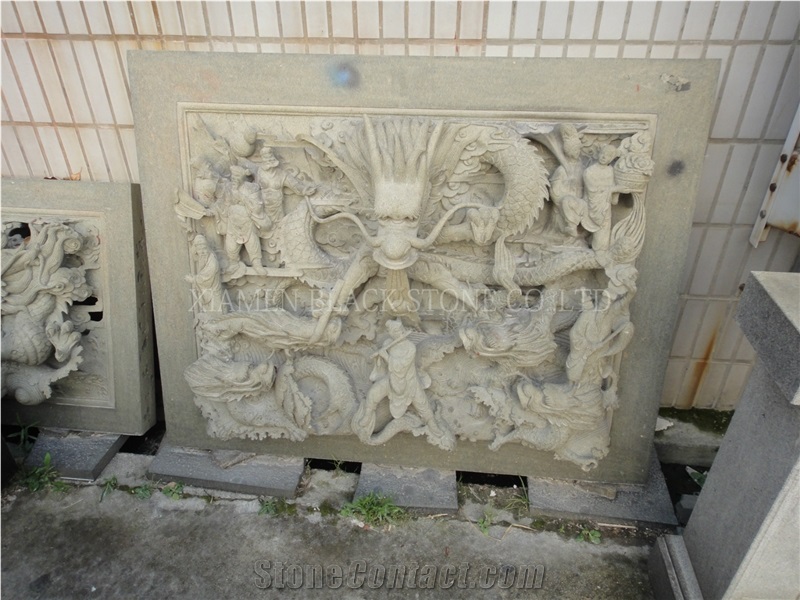 Blue Granite Engravings,Embossments,Reliefs,Wall Reliefs,Shadow,Laser Engravings
