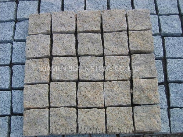 Cobble Stone,Granite Cube Stone,G682 Granite Cobble Stone,China Yellow Granite