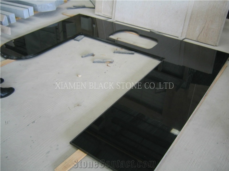 Shanxi Black Granite Countertop,Absolute Black Counter Top,Kitchen Countertops,Custom Countertops