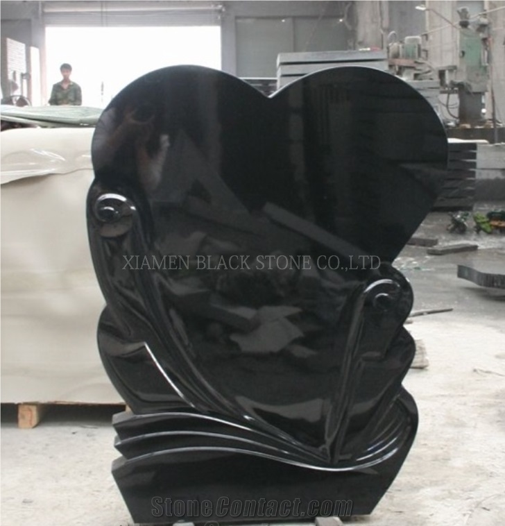 Shanxi Black Headstones,Tombstones,Monuments,Gravestones,Russian Style,Shanxi Black Granite Gravestones