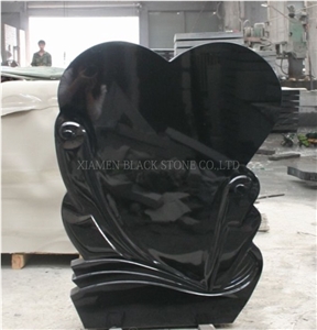Shanxi Black Headstones,Tombstones,Monuments,Gravestones,Russian Style,Shanxi Black Granite Gravestones