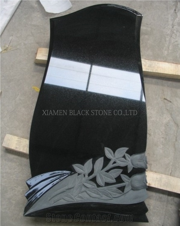 Shanxi Black Headstones,Tombstones,Monuments,Gravestones,Russian Style,Shanxi Black Granite Gravestones