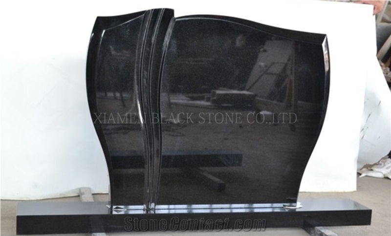 Shanxi Black Headstones,Tombstones,Monuments,Gravestones,Russian Style,Shanxi Black Granite Gravestones