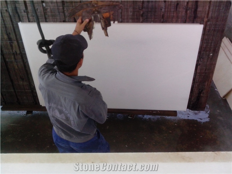 Vietnam Natural Polished Pure White Marble Slab, Vietnam Crystal White Marble