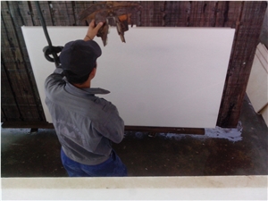 Vietnam Natural Polished Pure White Marble Slab, Vietnam Crystal White Marble