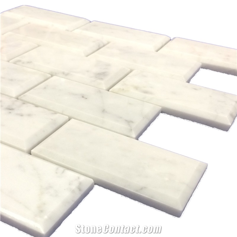 Calacatta Carrara White Marble Hexagon Mosaic Pattern Tiles,Wood Grain Marble Wall Bathroom Floor Mosaic Tile Interior Stone