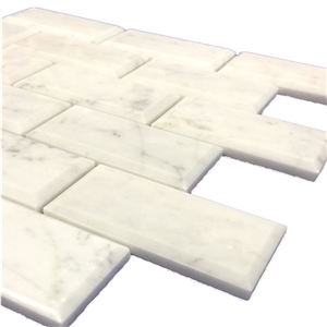 Calacatta Carrara White Marble Hexagon Mosaic Pattern Tiles,Wood Grain Marble Wall Bathroom Floor Mosaic Tile Interior Stone