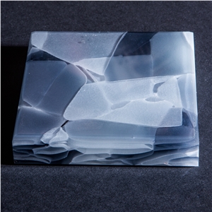 China Supply Blue Jade Glass Crystallized Onyx Stone Poloshed Tiles & Slabs