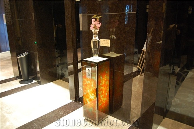 China Supply Blue Jade Glass Crystallized Onyx Stone Tiles & Slabs