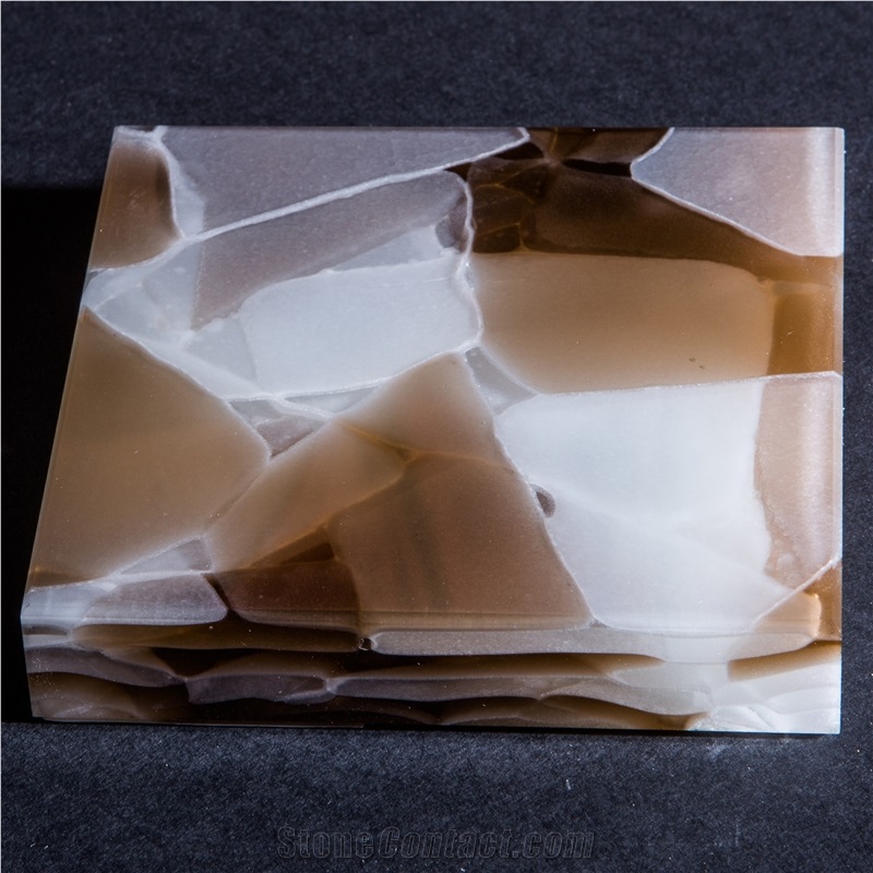 New Tech Envirmental China Supply White Jade Glass Crystallized Onyx Stone Tiles & Slabs
