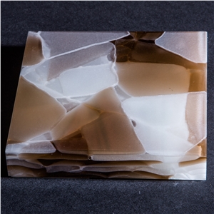 New Tech Envirmental China Supply White Jade Glass Crystallized Onyx Stone Tiles & Slabs