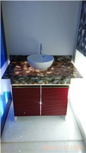Translucent Beautiful and Durable Artificial Quartz Tabletops,Manmade Stone Tabletops with Eased Edge Profile Resistant to Stains,Heat and Scratches