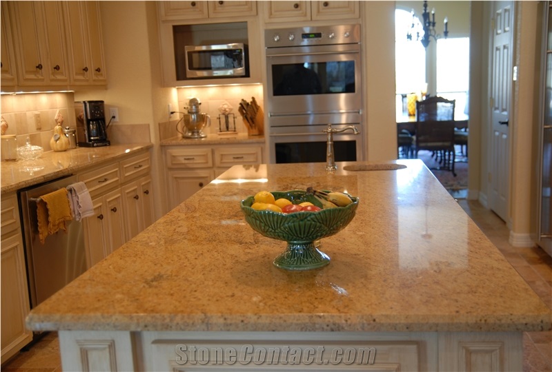 Kashmir Gold Granite Slabs & Tiles, India Yellow Granite
