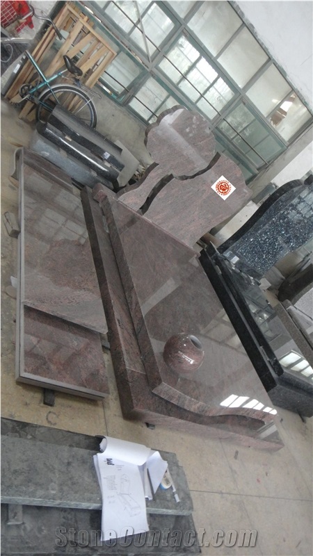 Rosa Dalva Granite Monument with Tree Shape, Dalva Pink Tombstone, Tiger Red Headstone
