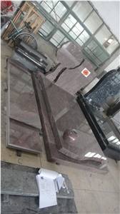 Rosa Dalva Granite Monument with Tree Shape, Dalva Pink Tombstone, Tiger Red Headstone