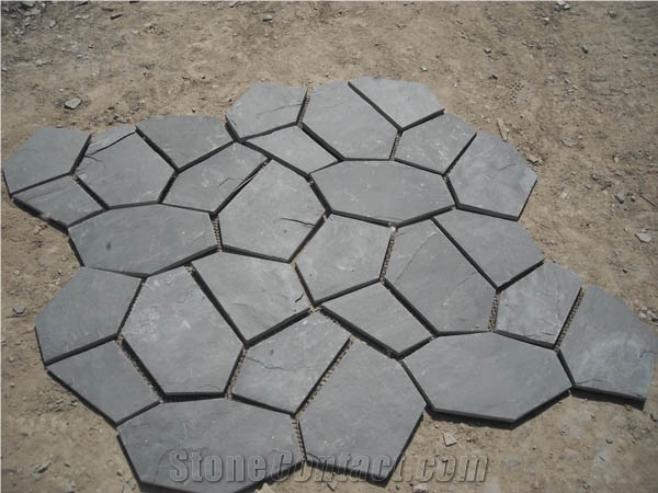 China Black Slate Flagstone Walkway