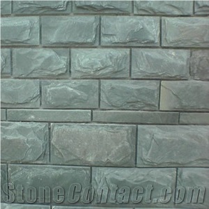 China Green Sandstone Mushroom Stone for Outdoor Walling