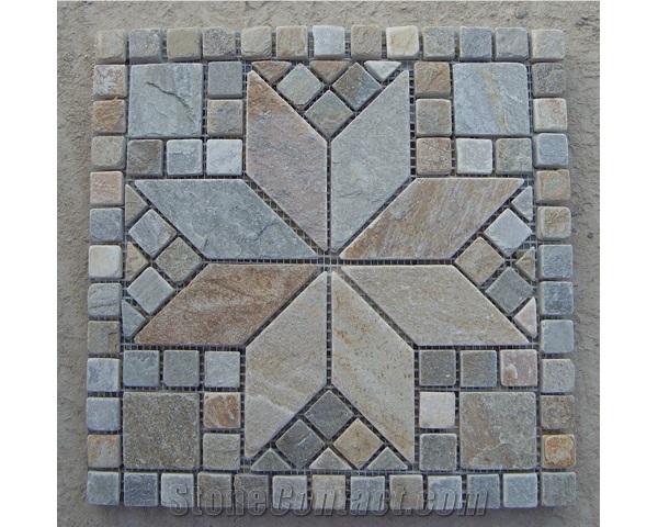 China Multicolor Slate Cube Stone