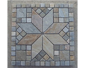China Multicolor Slate Cube Stone