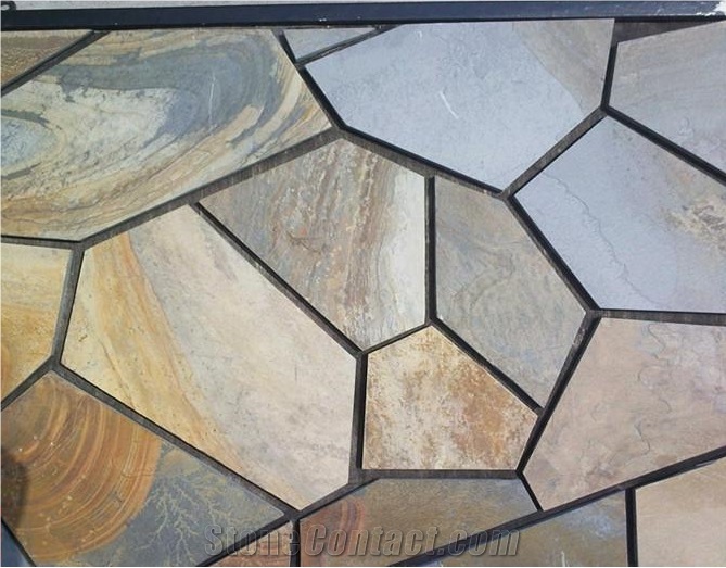 China Multicolor Slate Flagstone Flooring