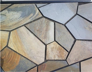 China Multicolor Slate Flagstone Flooring