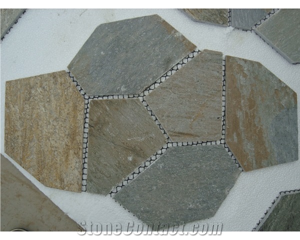 China Multicolor Slate Flagstone Walkway
