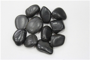 China Natural Black Pebble,River Stone,Pebble Walkway