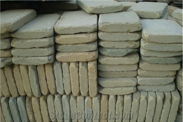China Purple Hard Sandstone Cube Stone & Cobble Stone