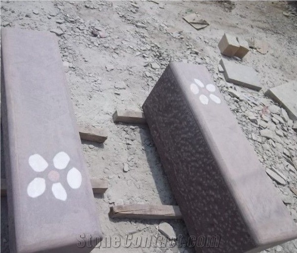 China Purple Sandstone Cube Stone & Pavers,Sandstone Cladding