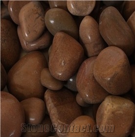 China Red Natural Marble Pebbles ,River Pebbles