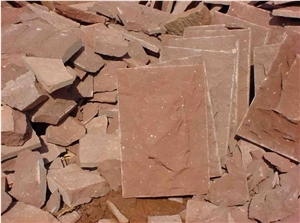 China Red Sandstone Mushroom Stone for Walling