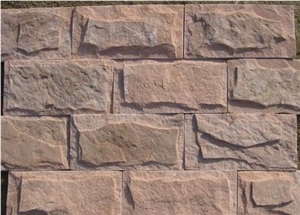 China Red Sandstone Mushroom Stone for Walling