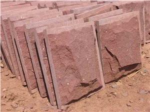 China Red Sandstone Mushroom Stone Pattern