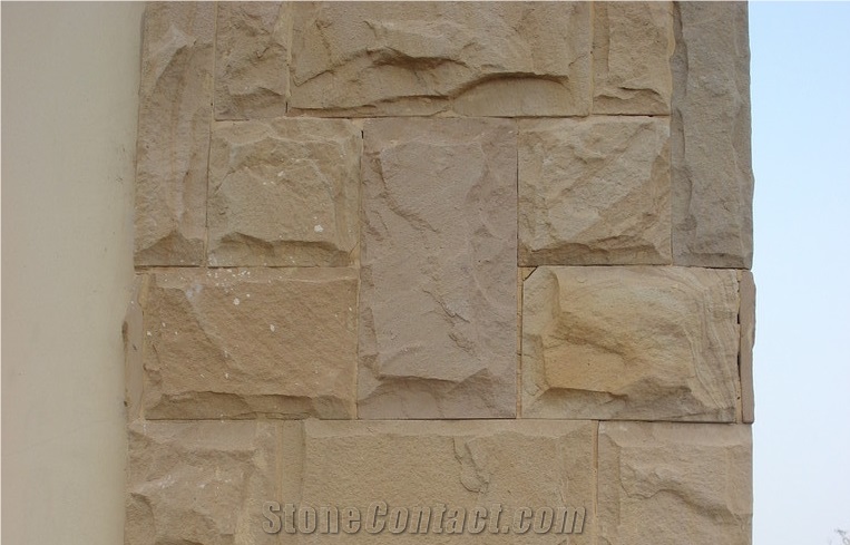 China Red Sandstone Mushroomed Stone Pattern